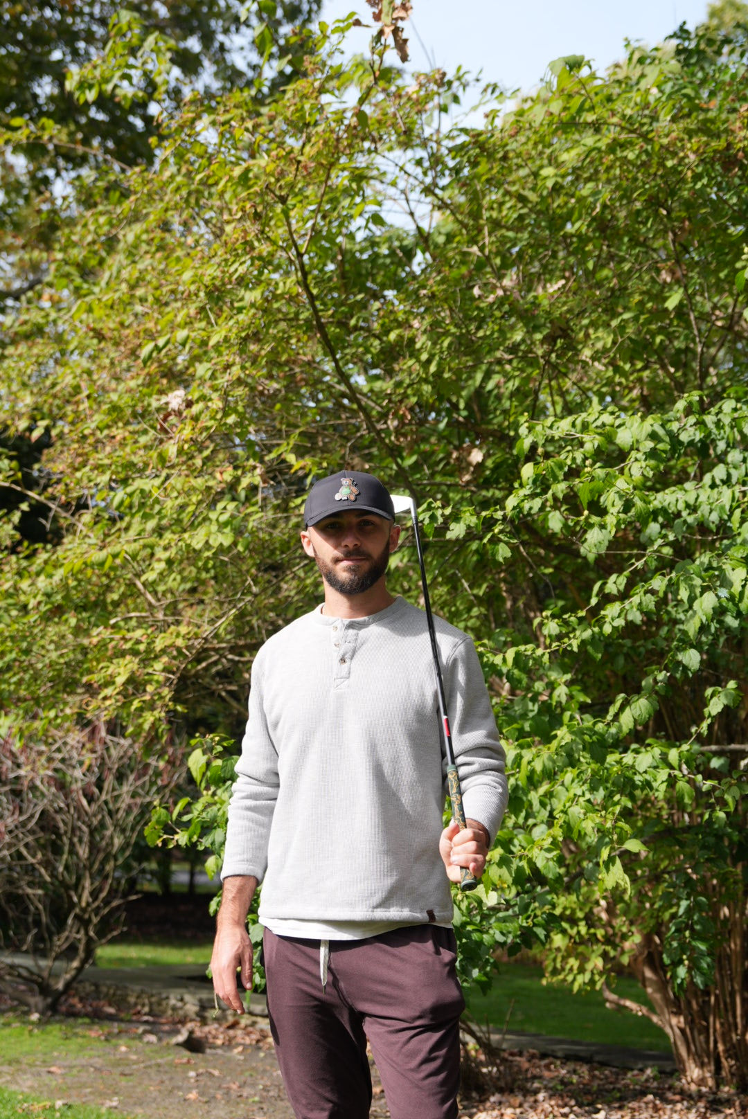 Divots Teddy Bear Branded Bills Hat (Black)