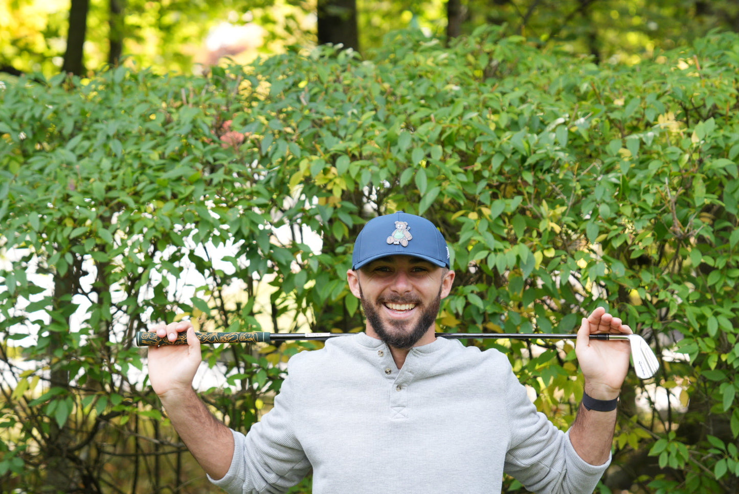Divots Teddy Bear Branded Bills Hat (Blue)