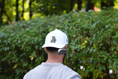 Divots Teddy Bear Branded Bills Hat (White)